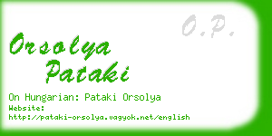 orsolya pataki business card